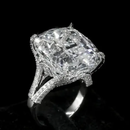 Cushion Cut Diamond White...