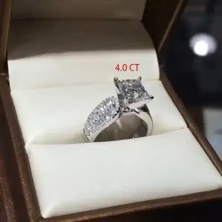 Princess Cut Diamond White...