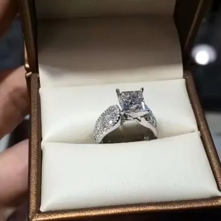 Princess Cut Diamond White...