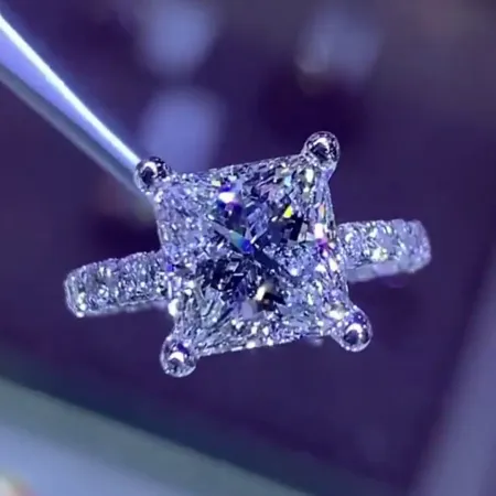 Princess Cut Diamond White...