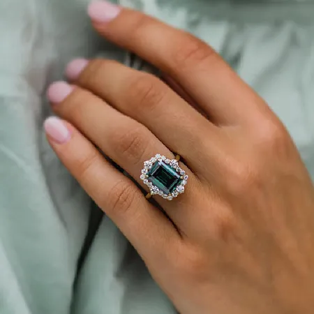 Emerald Cut Emerald Green...