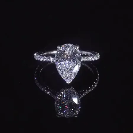 Pear Cut Diamond White 925...