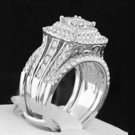 Princess Cut Diamond White...