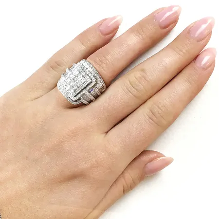Princess Cut Diamond White...