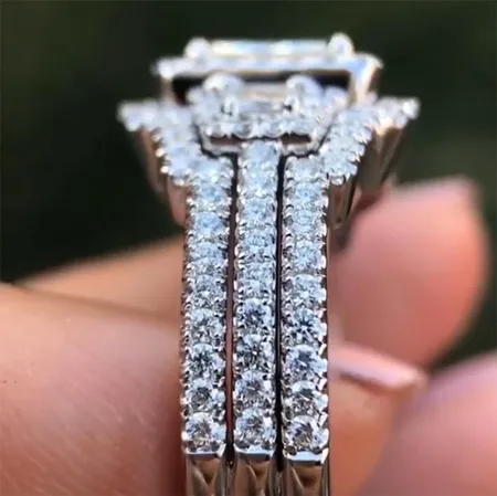 Radiant Cut White Sapphire...