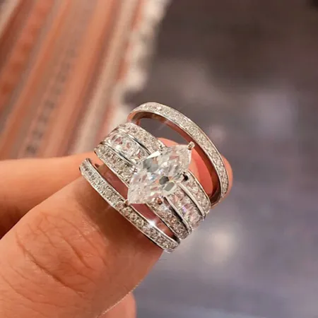 Marquise Cut Diamond White...