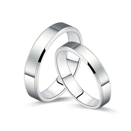 Simple Sterling Silver Couple Rings
