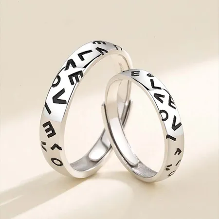 Love Sterling Silver Couple Rings