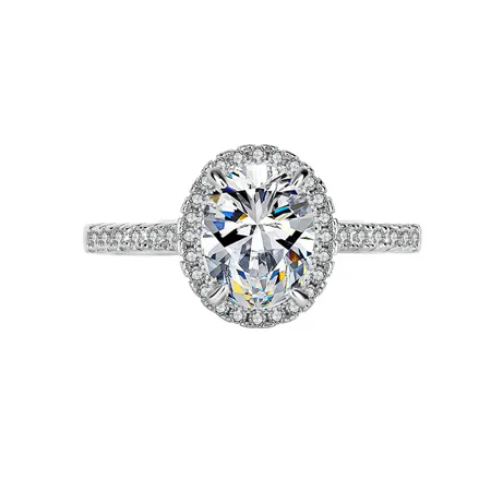 Oval Cut Moissanite Diamond...