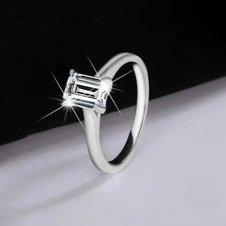 Emerald Cut Moissanite...