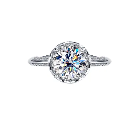 Round Cut Moissanite...