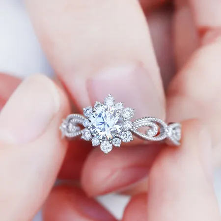 Round Cut Moissanite...