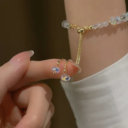 Yellow Gold Crystal Quartz 10.6 Inches Bracelet