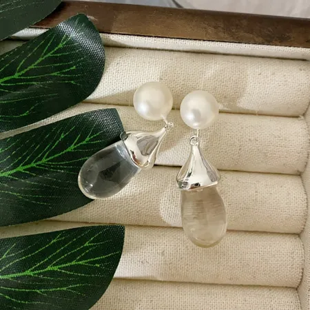 Crystal Quartz Drop Earrings