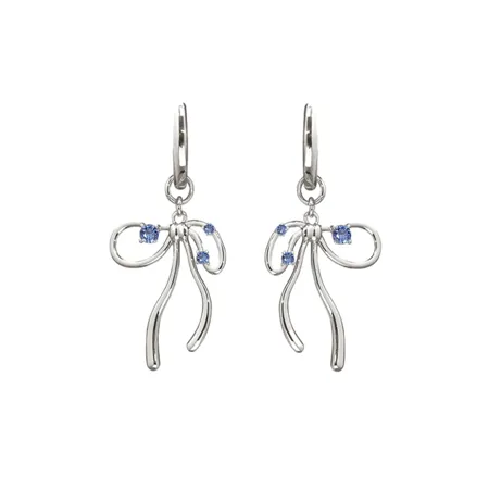 Platinum Plated Drop Earrings