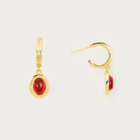 18K Gold Plated Carnelian...