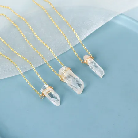 Crystal Quartz Yellow Gold...