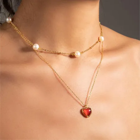 18K Gold Plated Carnelian...