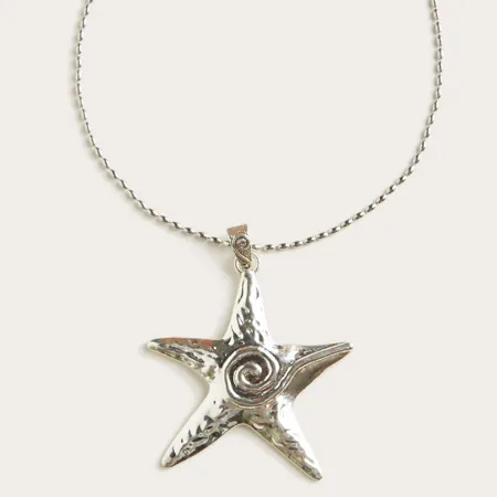 Platinum Plated Starfish Necklace