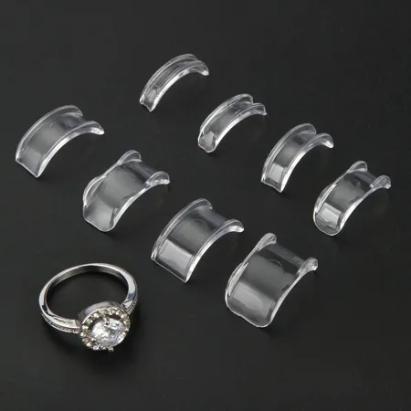 8pcs Resin Invisible Ring Size Adjuster for Loose Ring