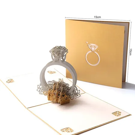 Ring Three-dimensional Festival Greeting Card