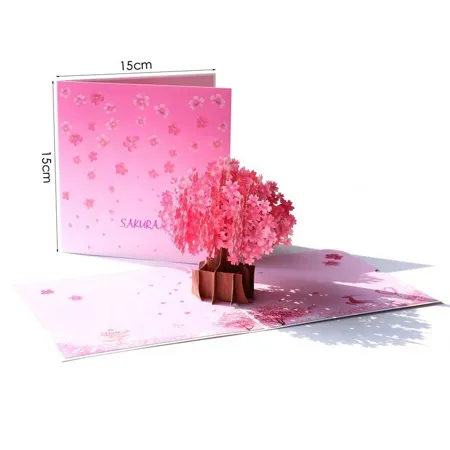 Dream Sakura Three-dimensional Festival Greeting Card