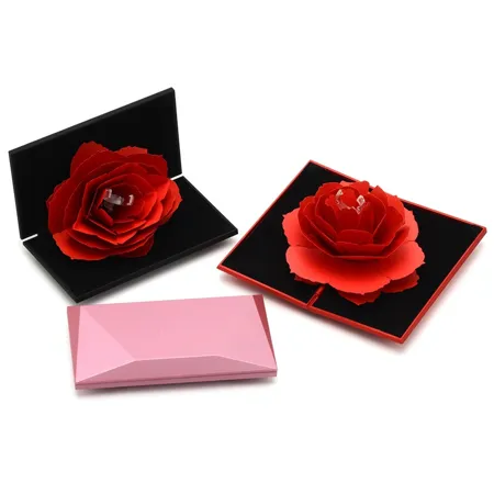 Rose Pink Jewelry Display Storage Case Box 