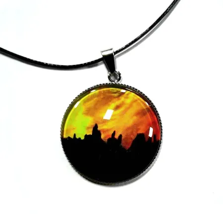 Yellow Aurora Borealis Wood...