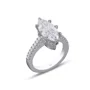 Marquise Cut Diamond White Sterling Silver Engagement Ring