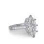 Marquise Cut Diamond White Sterling Silver Engagement Ring