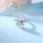 Marquise Cut Diamond White Sterling Silver Engagement Ring