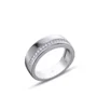 Round Cut Diamond White Sterling Silver Wedding Ring