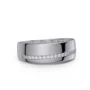 Round Cut Diamond White Sterling Silver Wedding Ring