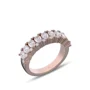 Pear Cut Diamond White Sterling Silver Rose Gold Wedding Ring