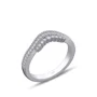 Round Cut Diamond White Sterling Silver Wedding Ring