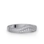 Round Cut Diamond White Sterling Silver Wedding Ring