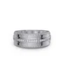 Round Cut Diamond White Sterling Silver Wedding Ring