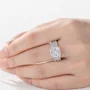 Princess Cut Diamond White 925 Sterling Silver Engagement Ring