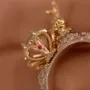 Round Cut Diamond White Bunny Rabbit Engagement Ring in 925 Sterling Silver