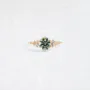 Round Cut Peridot Green 925 Sterling Silver Yellow Gold Classic Engagement Ring