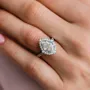 Pear Cut Diamond White Sterling Silver Halo Engagement Ring
