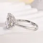 Emerald Cut Diamond White Sterling Silver 3-Stone Engagement Ring