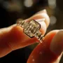 Emerald Cut Diamond White Sterling Silver Yellow Gold 3-Stone Engagement Ring