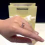 Asscher Cut Diamond White Sterling Silver Classic Engagement Ring