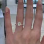 Oval Cut Diamond White Sterling Silver Yellow Gold Classic Engagement Ring