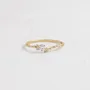 Marquise Cut Diamond White Sterling Silver Yellow Gold Engagement Ring