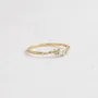 Marquise Cut Diamond White Sterling Silver Yellow Gold Engagement Ring
