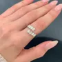 Oval Cut Diamond White Sterling  Engagement Ring