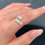 Oval Cut Diamond White Sterling  Engagement Ring