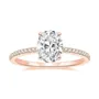 Oval Cut Diamond White Sterling Silver Classic Engagement Ring